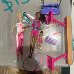 Gymnastics, Barbie Doll Playset with Accessories